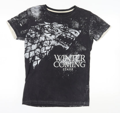 Mens UK Size S Game Of Thrones Black  T-Shirt