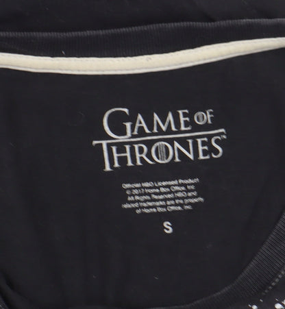 Mens UK Size S Game Of Thrones Black  T-Shirt