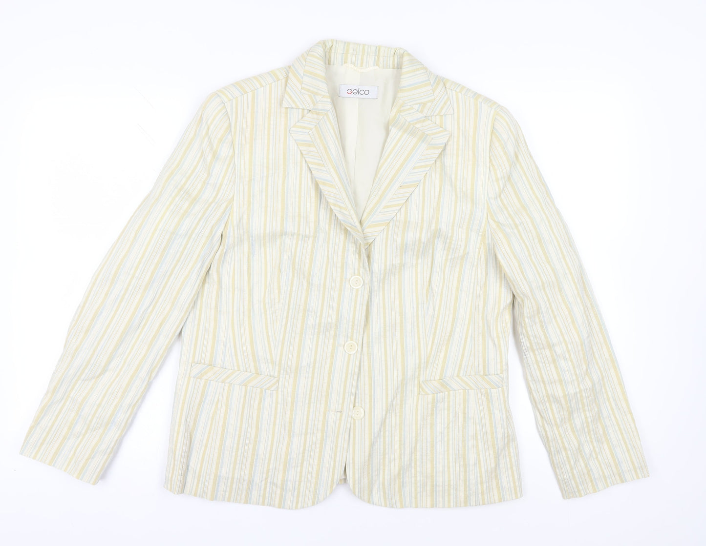 Womens UK Size 16 Gelco Regular Multicoloured Blazer