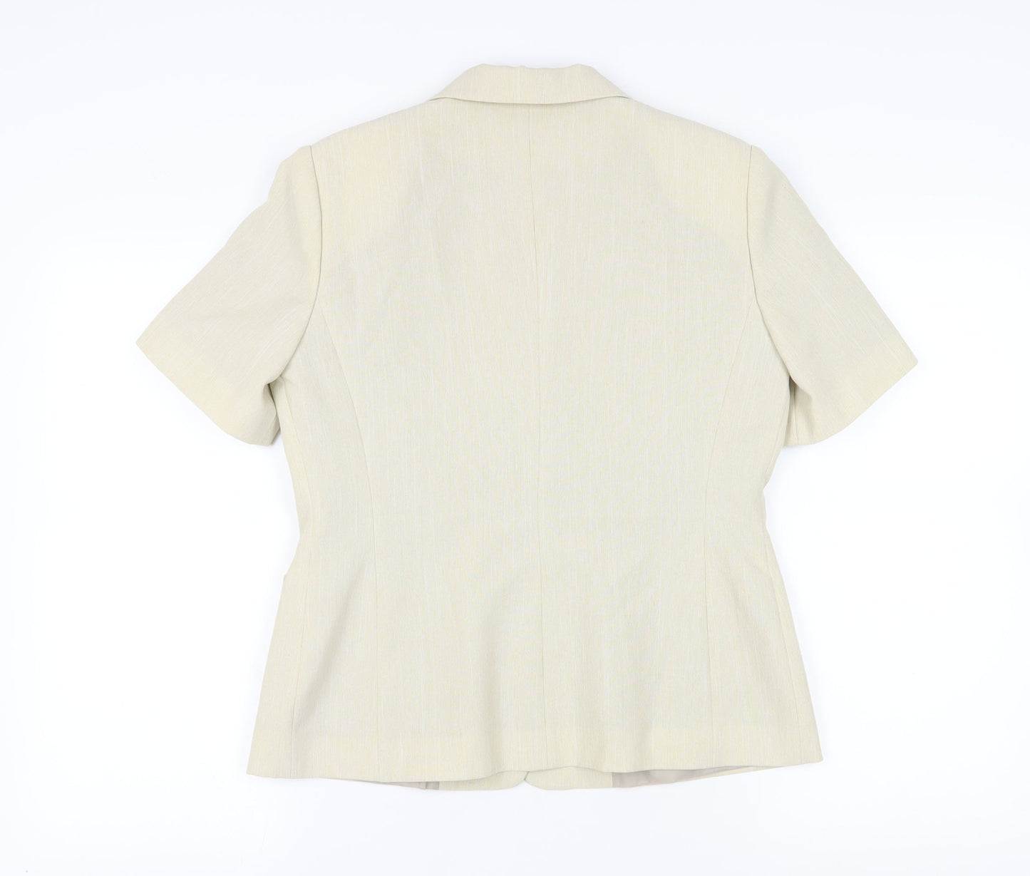 Berkertx Women Beige Blazer Size 12 Classic Suit Jacket