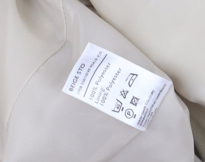 Berkertx Women Beige Blazer Size 12 Classic Suit Jacket