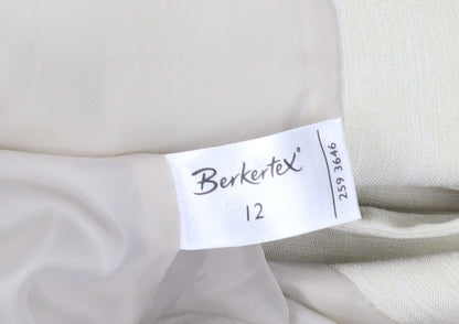 Berkertx Women Beige Blazer Size 12 Classic Suit Jacket