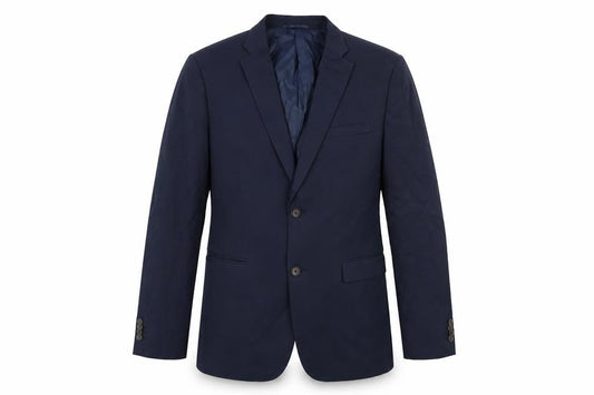 Front view of ESPRIT unisex blue suit jacket, size 40, regular blazer