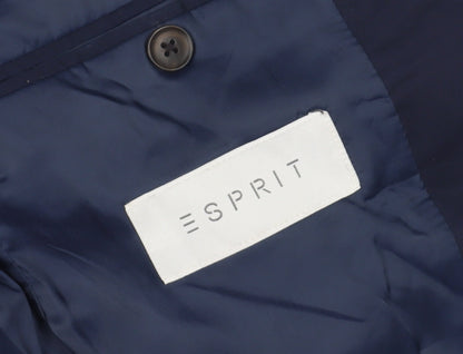 Esprit Unisex Blue Suit Jacket, Size 40 Regular Blazer
