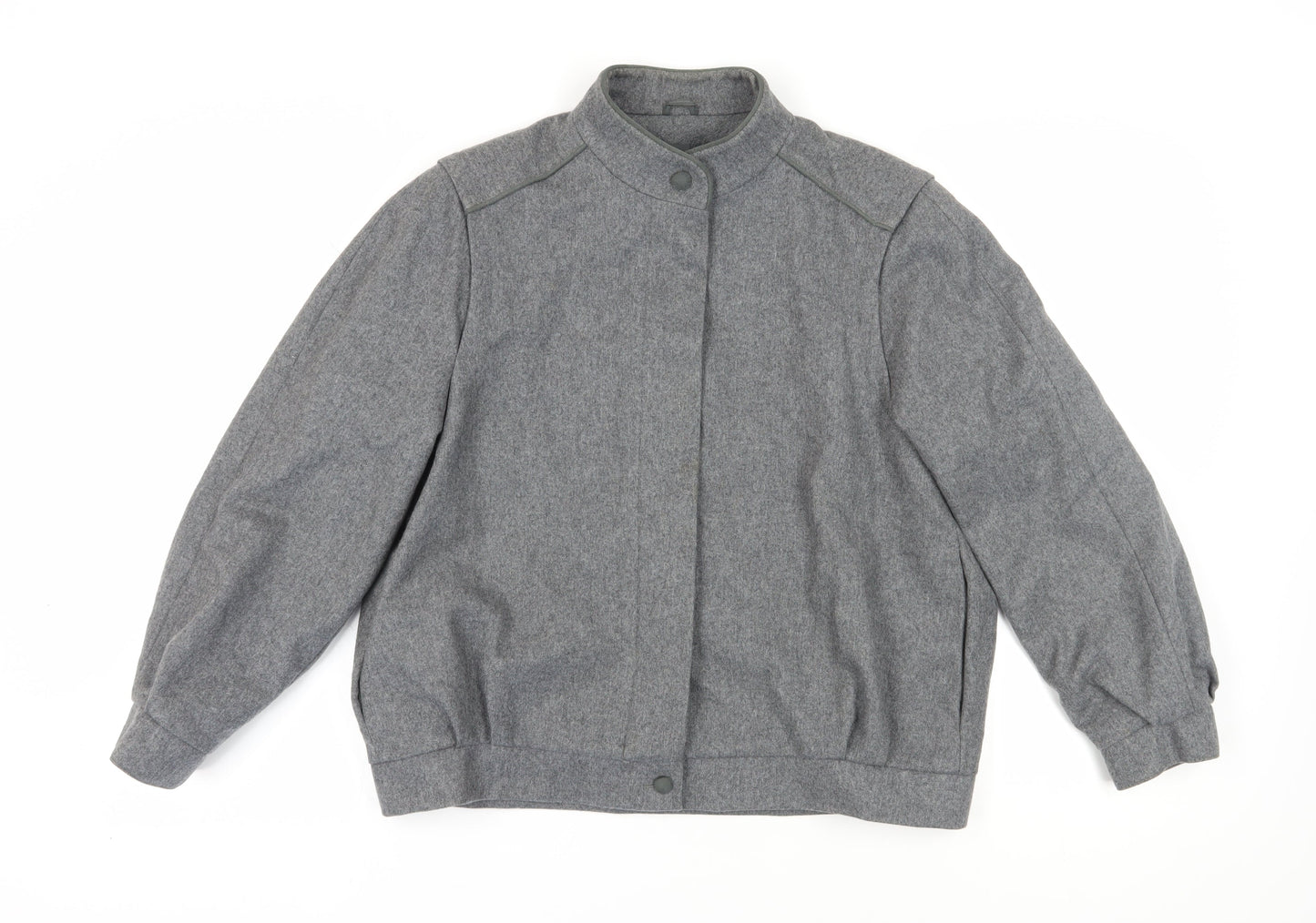 Nena Women's Grey Wool Blend Jacket Size 16