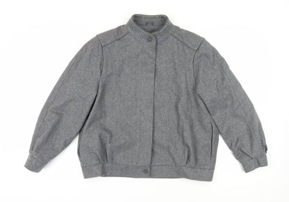 Nena Women's Grey Wool Blend Jacket Size 16