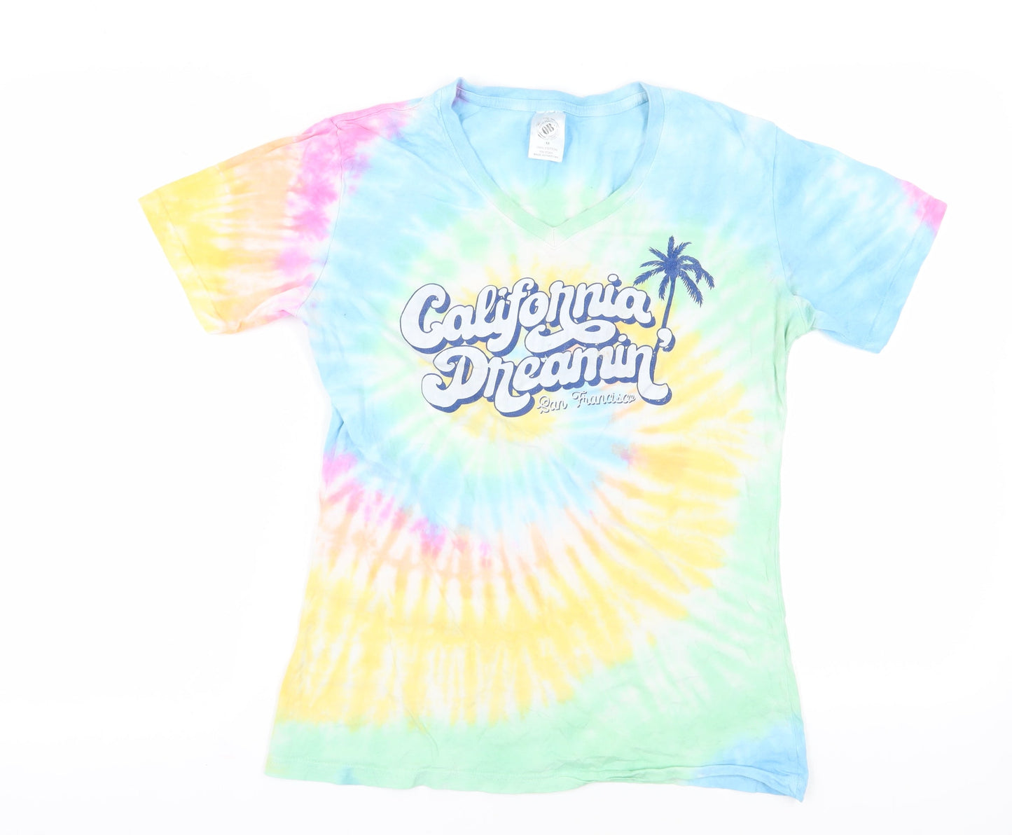 Ocean Beach Company Unisex Tie-Dye T-Shirt, M, V-Neck