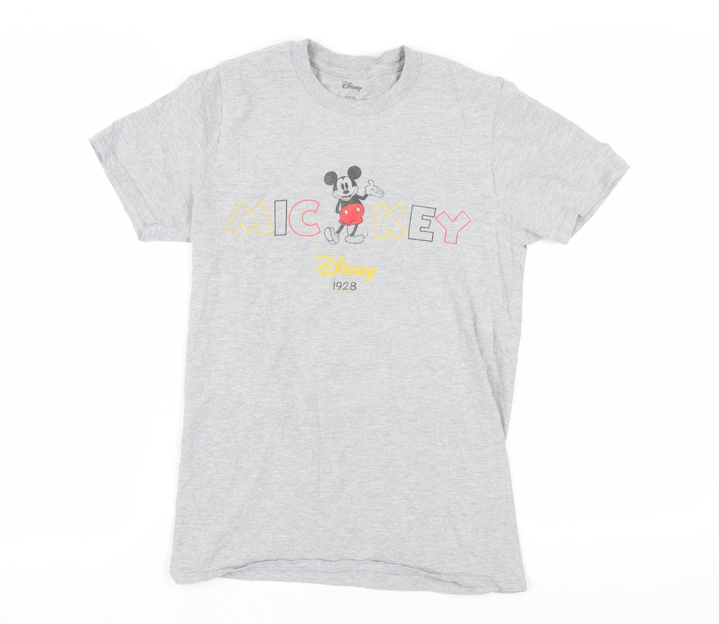 Unisex Adults UK Size S Disney Grey Basic T-Shirt