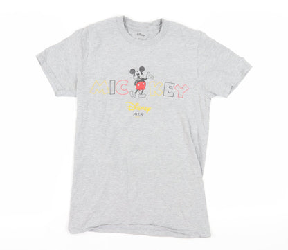 Unisex Adults UK Size S Disney Grey Basic T-Shirt