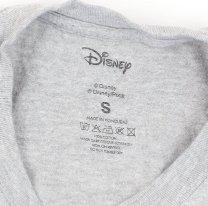 Unisex Adults UK Size S Disney Grey Basic T-Shirt