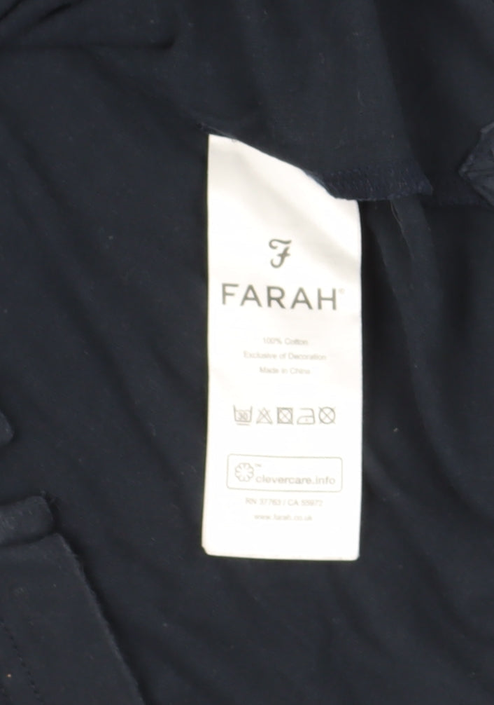 Mens UK Size L Farah Black  T-Shirt