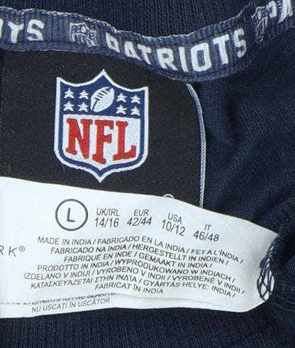 NFL Patriots Unisex Blue T-Shirt, Size L, Casual Style