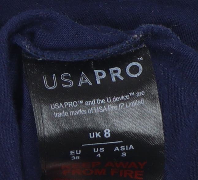 USA Pro Women's Blue Racerback Tank Top Size 8