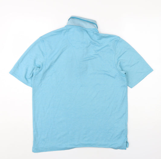 Marks and Spencer Men's Blue Polo Size S