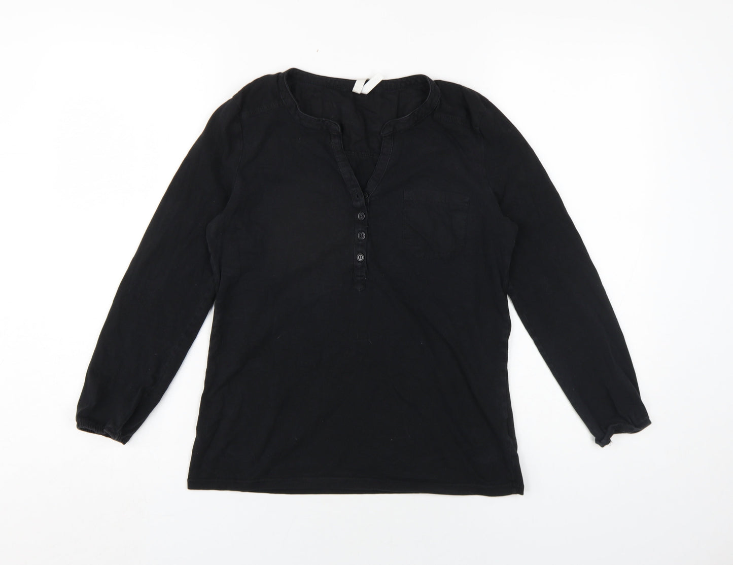 Womens UK Size L DeFacto Black Basic Blouse