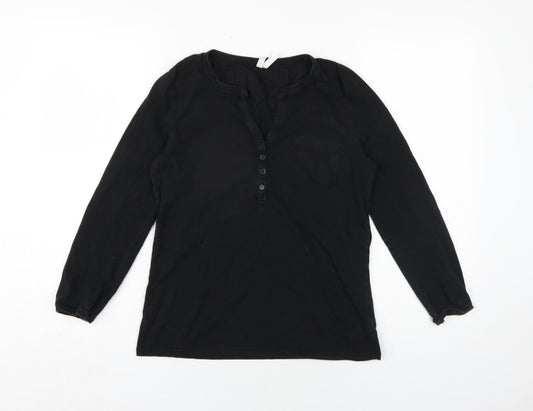 Womens UK Size L DeFacto Black Basic Blouse