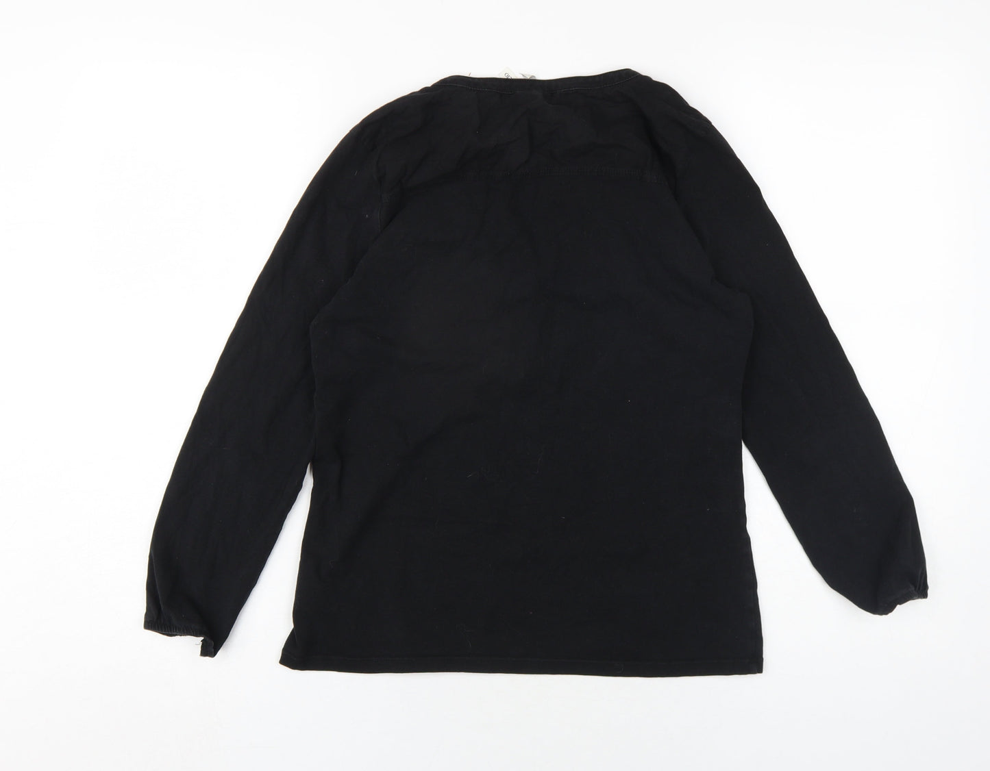 Womens UK Size L DeFacto Black Basic Blouse