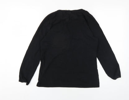 Womens UK Size L DeFacto Black Basic Blouse