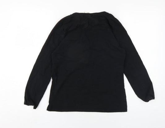 Womens UK Size L DeFacto Black Basic Blouse