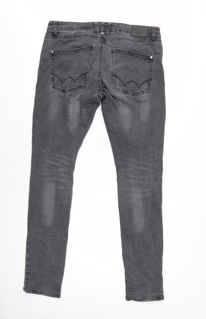 Duck and Cover Grey Skinny Men's Jeans Size L