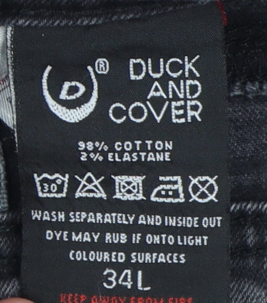 Duck and Cover Grey Skinny Men's Jeans Size L