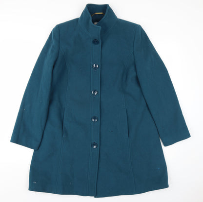 Womens UK Size 10 Eastex Blue Overcoat