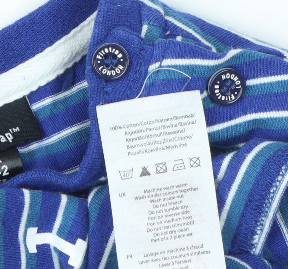 Firetrap Boys Blue Striped T-Shirt, Size 12-18 Months