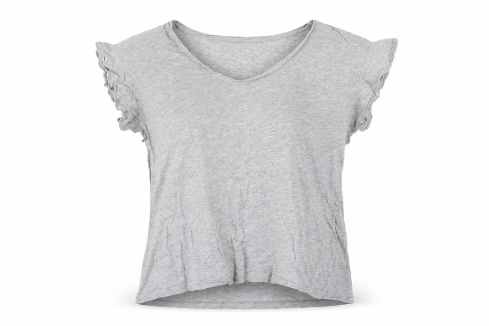 Womens UK Size 12 MNG Grey Basic T-Shirt