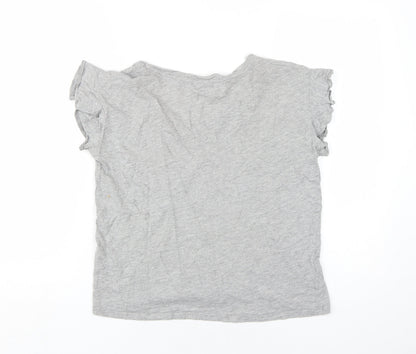 Womens UK Size 12 MNG Grey Basic T-Shirt