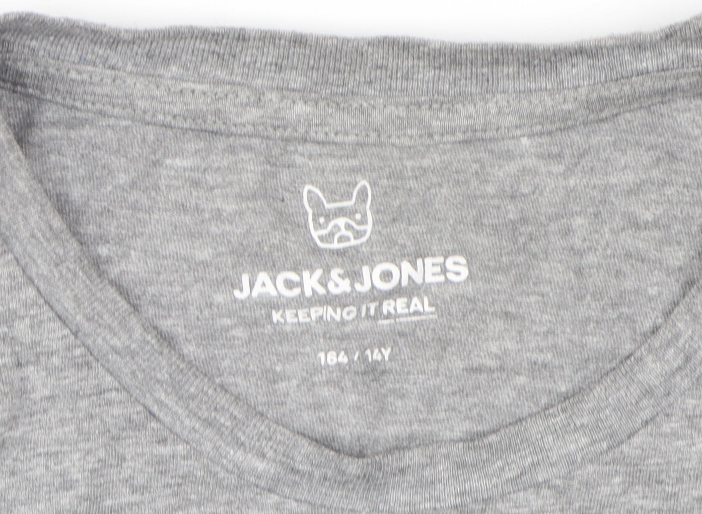 Jack & Jones Boys Grey Logo T-Shirt, Size 14 Years