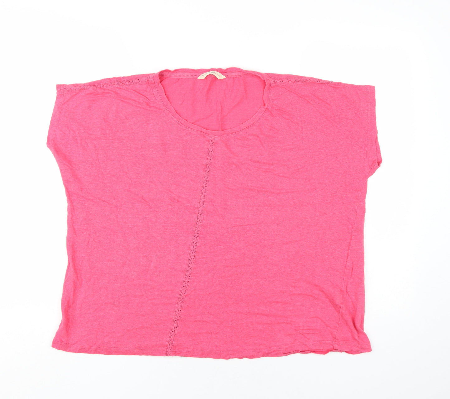 Womens UK Size 2XL Woolovers Pink Basic T-Shirt