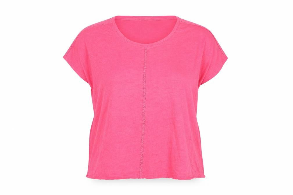 Womens UK Size 2XL Woolovers Pink Basic T-Shirt