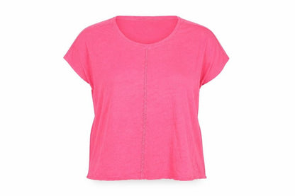 Womens UK Size 2XL Woolovers Pink Basic T-Shirt