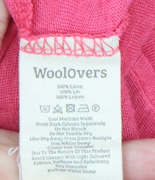 Womens UK Size 2XL Woolovers Pink Basic T-Shirt