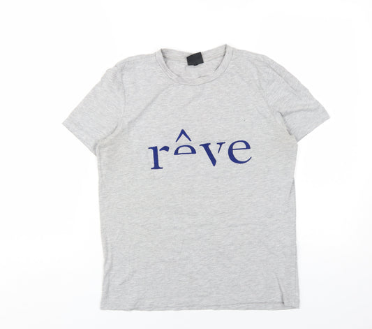 Womens UK Size S Selected Femme Grey Basic T-Shirt