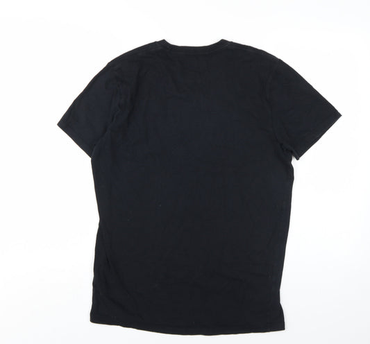 Mens UK Size M Hollister Black  T-Shirt