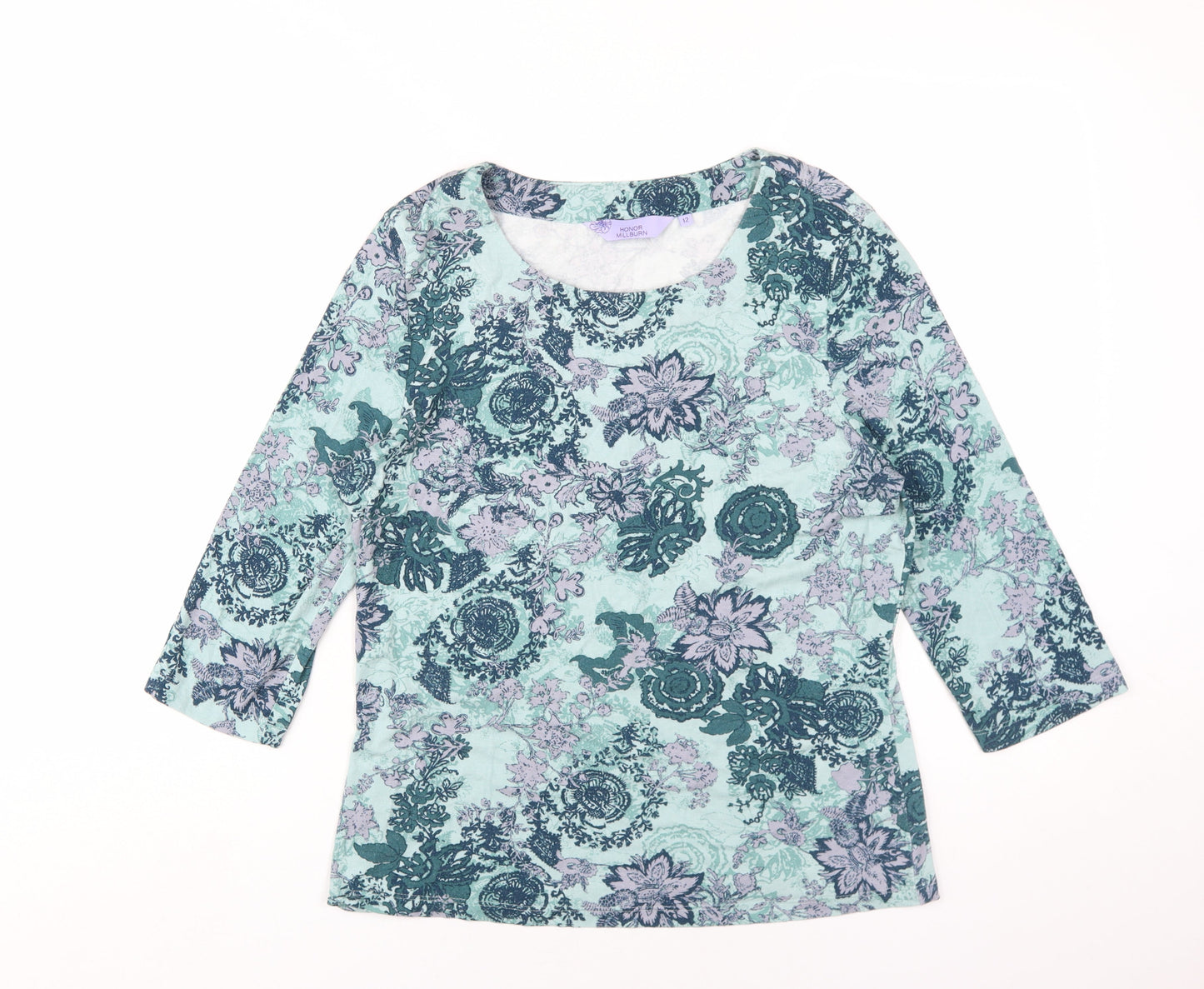 Womens UK Size 12 Honor Millburn Multicoloured Jersey Blouse