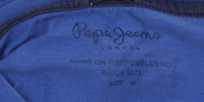 Pepe Jeans Men's Blue T-Shirt, M, Cotton, Graphic Print