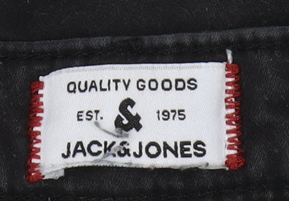 Jack & Jones Men's Black Trousers, 32 Waist, Straight Fit