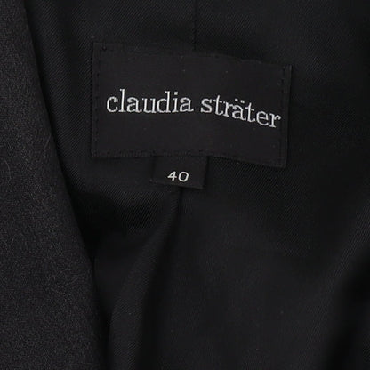 Claudia Sträter Women's Black Long Overcoat Size 12
