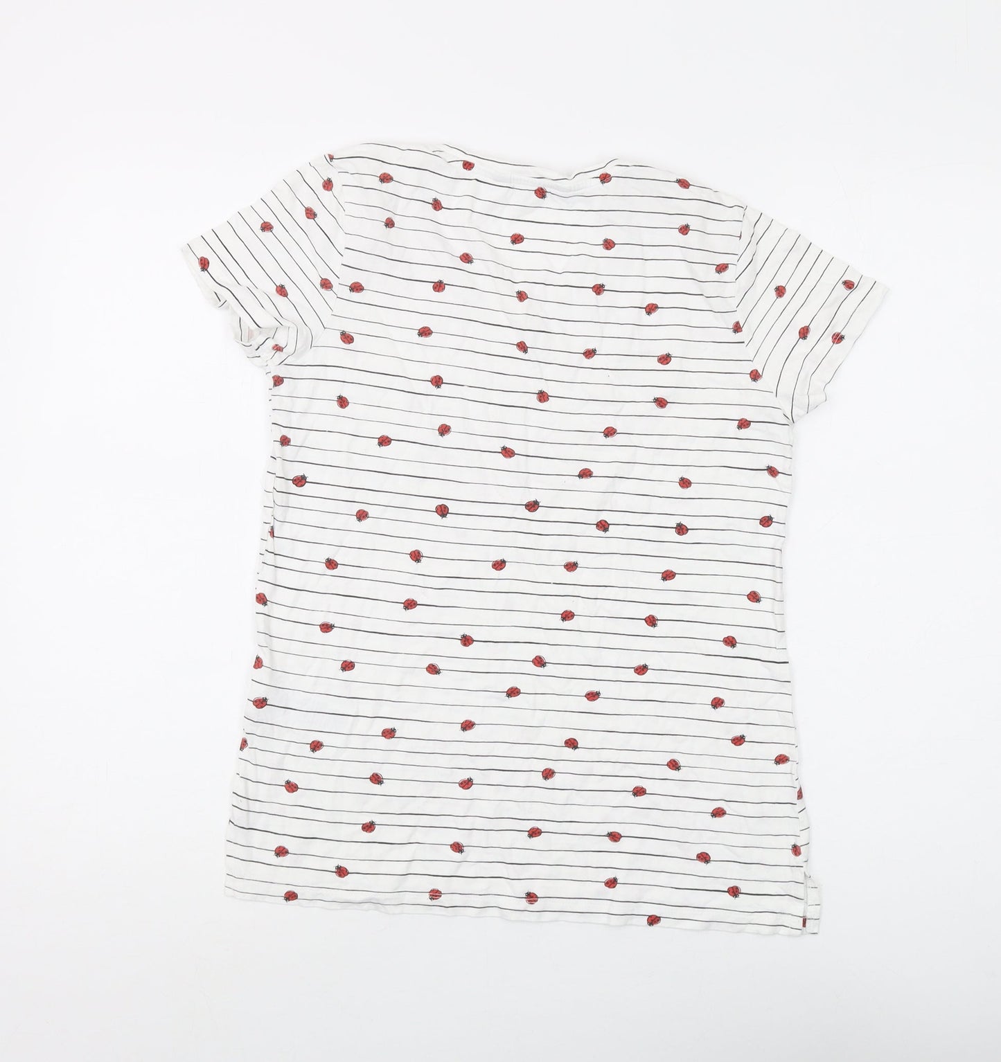 Womens UK Size 8 Red Herring White Basic T-Shirt