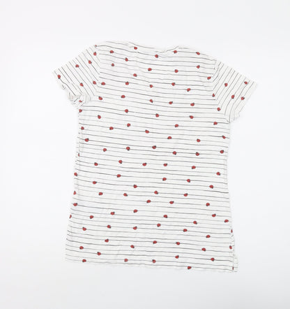 Womens UK Size 8 Red Herring White Basic T-Shirt