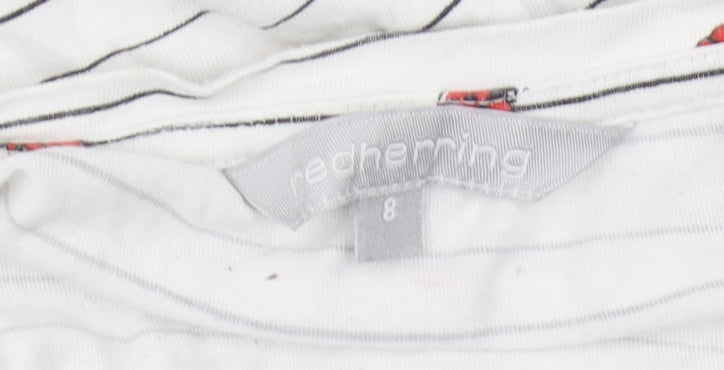 Womens UK Size 8 Red Herring White Basic T-Shirt