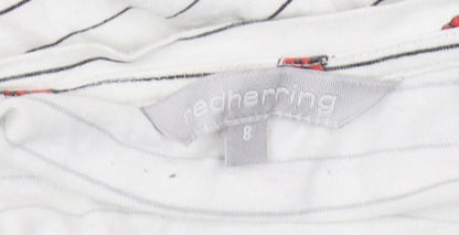 Womens UK Size 8 Red Herring White Basic T-Shirt