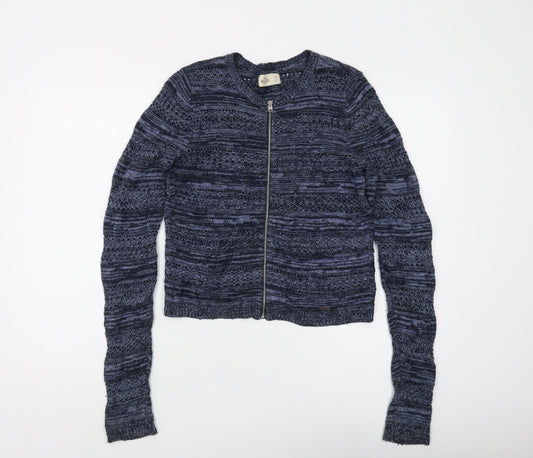 Womens UK Size S Hollister Blue Full Zip Jumper