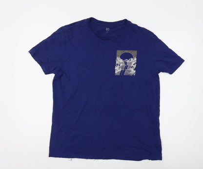 Mens UK Size M Gap Blue  T-Shirt
