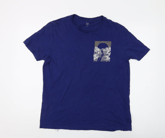 Mens UK Size M Gap Blue  T-Shirt