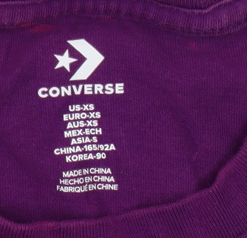 Mens UK Size XS Converse Purple  T-Shirt