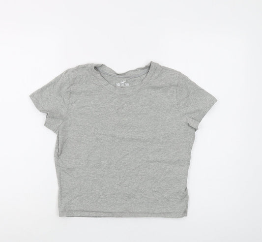 Womens UK Size M Hollister Grey Basic T-Shirt
