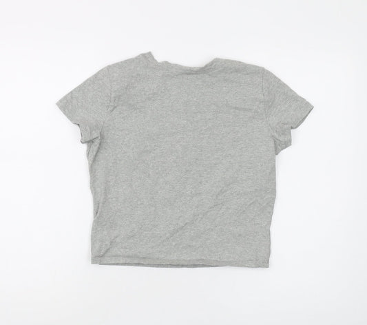 Womens UK Size M Hollister Grey Basic T-Shirt